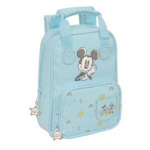 Schulrucksack Mickey Mouse Clubhouse Baby Hellblau 20 x 28 x 8 cm