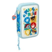 Doppel-Federtasche The Paw Patrol Pups rule Blau 12.5 x 19.5 x 4 cm 28 Stücke