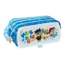 Dreifaches Mehrzweck-Etui The Paw Patrol Pups rule Blau 21,5 x 10 x 8 cm