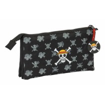 Dreifaches Mehrzweck-Etui One Piece Schwarz 22 x 12 x 3 cm