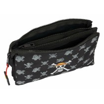 Dreifaches Mehrzweck-Etui One Piece Schwarz 22 x 12 x 3 cm