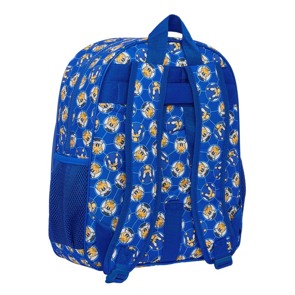 Schulrucksack Sonic Prime Blau 32 x 38 x 12 cm