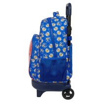 School Rucksack with Wheels Sonic Prime Blue 33 x 45 x 22 cm