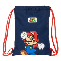 Sac à dos serré par des ficelles Super Mario World Blue marine 26 x 34 x 1 cm