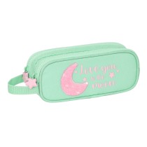 Trousse Fourre-Tout Double BlackFit8 Moon Vert 21 x 8 x 6 cm