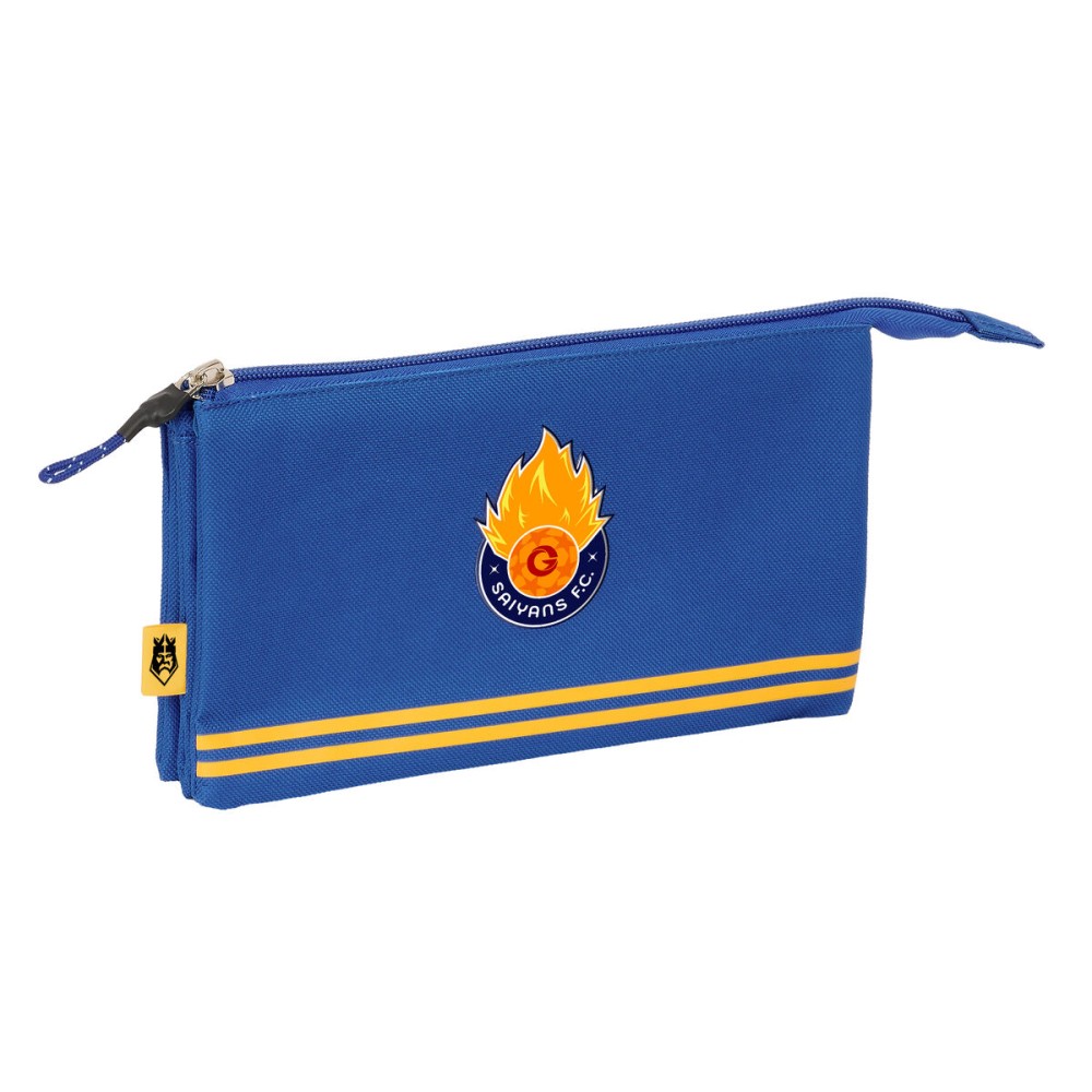 Dreifaches Mehrzweck-Etui Kings League Saiyans Blau 22 x 12 x 3 cm