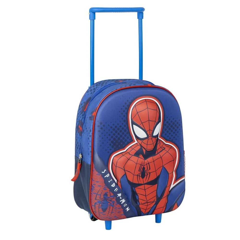 Cartable à roulettes Spider-Man Bleu 25 x 31 x 10 cm