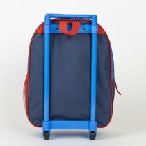 School Rucksack with Wheels Spider-Man Blue 25 x 31 x 10 cm