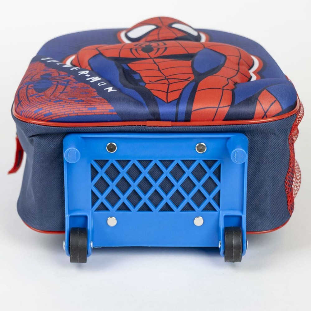 Cartable à roulettes Spider-Man Bleu 25 x 31 x 10 cm