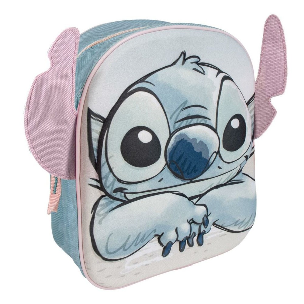 School Bag Stitch Light Blue 22 x 27 x 10 cm