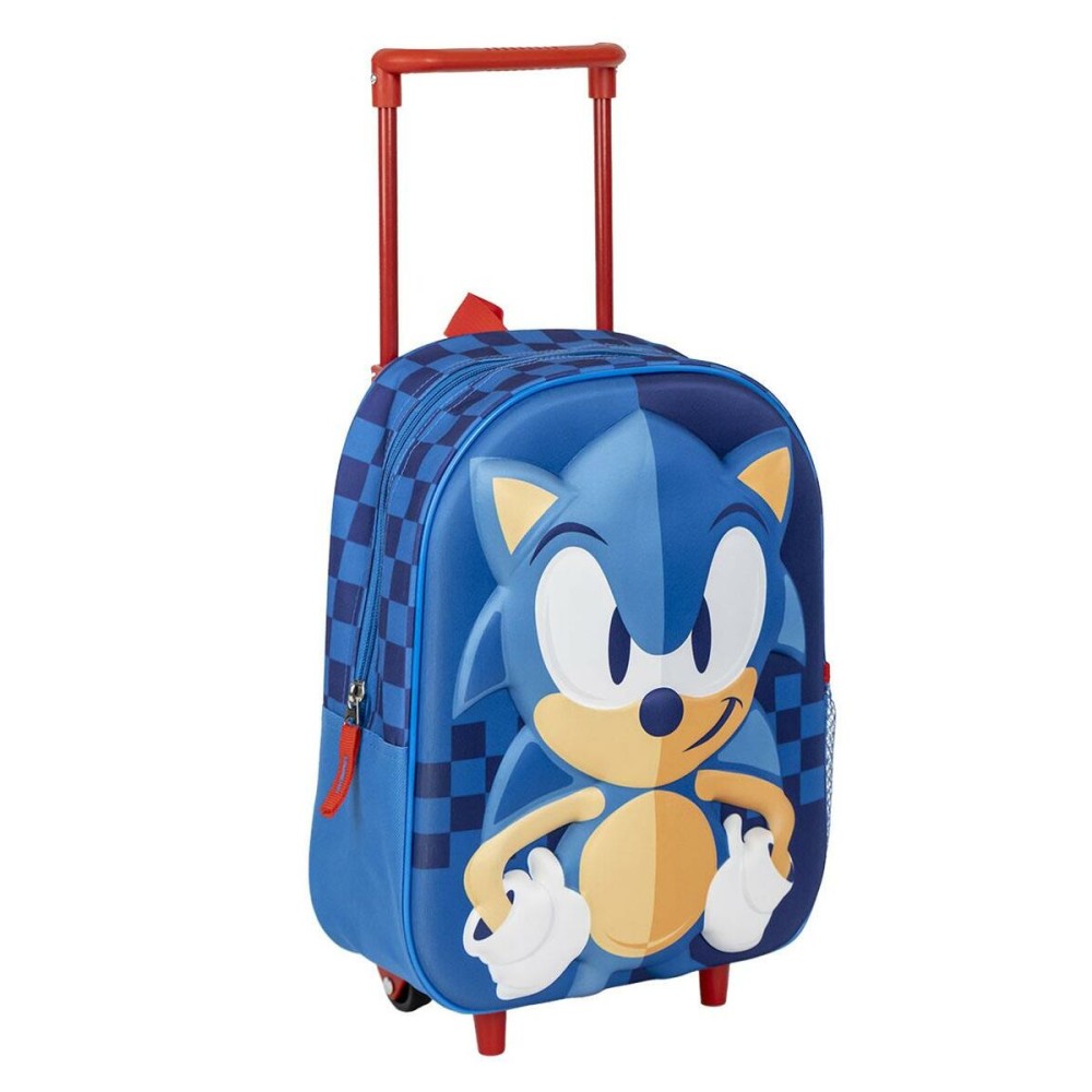 Cartable à roulettes Sonic Bleu 25 x 31 x 10 cm