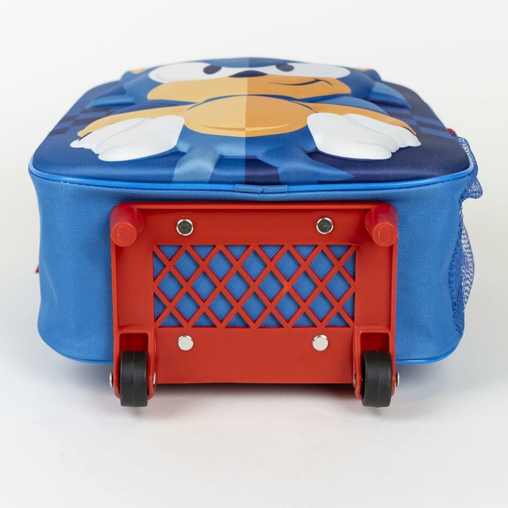 School Rucksack with Wheels Sonic Blue 25 x 31 x 10 cm