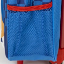 School Rucksack with Wheels Sonic Blue 25 x 31 x 10 cm