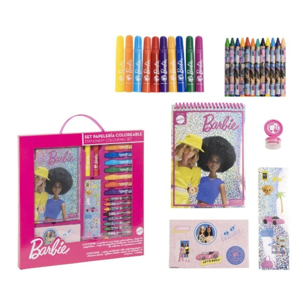 Stationery Set Barbie Pink