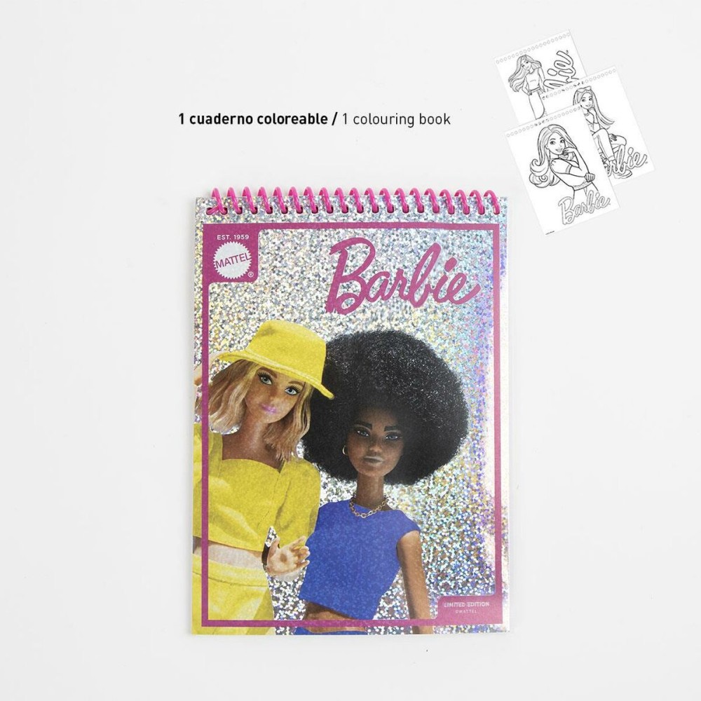 Ensemble de Papeterie Barbie Rose