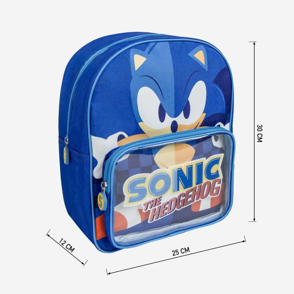 Schulrucksack Sonic Blau 25 x 3 x 12 cm