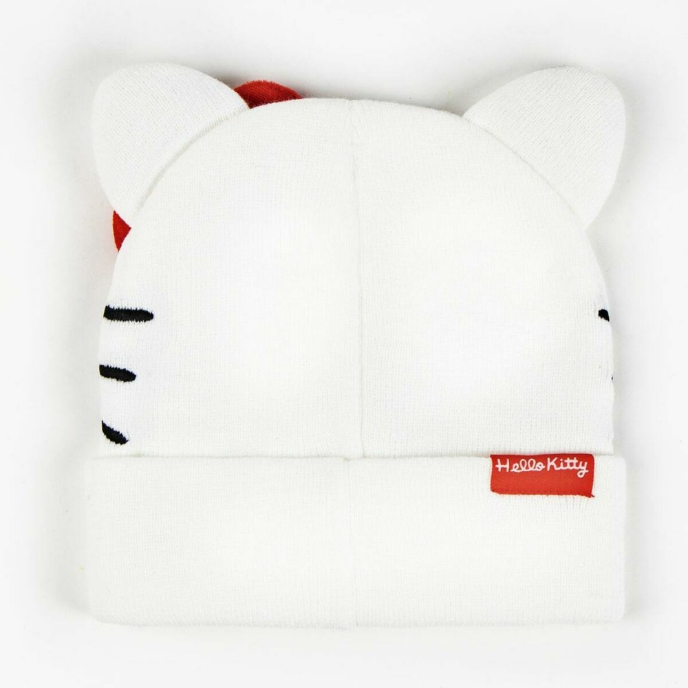 Bonnet et gants Hello Kitty Blanc 2 Pièces