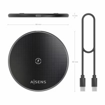 Cordless Charger Aisens ASCH-15W1WC058-BK Black 15 W