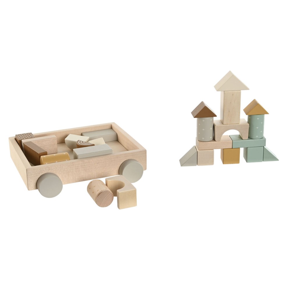 Jeu en bois Home ESPRIT Jaune Marron Naturel Menthe