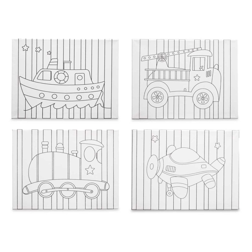 Toile Pincello Bois Tissu 8 Unités