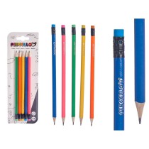 Pencil Set Pincello Yellow Blue Red Green Orange (12 Units)