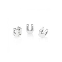 Perle de verre Femme Pandora LETTER T SILVER Argenté
