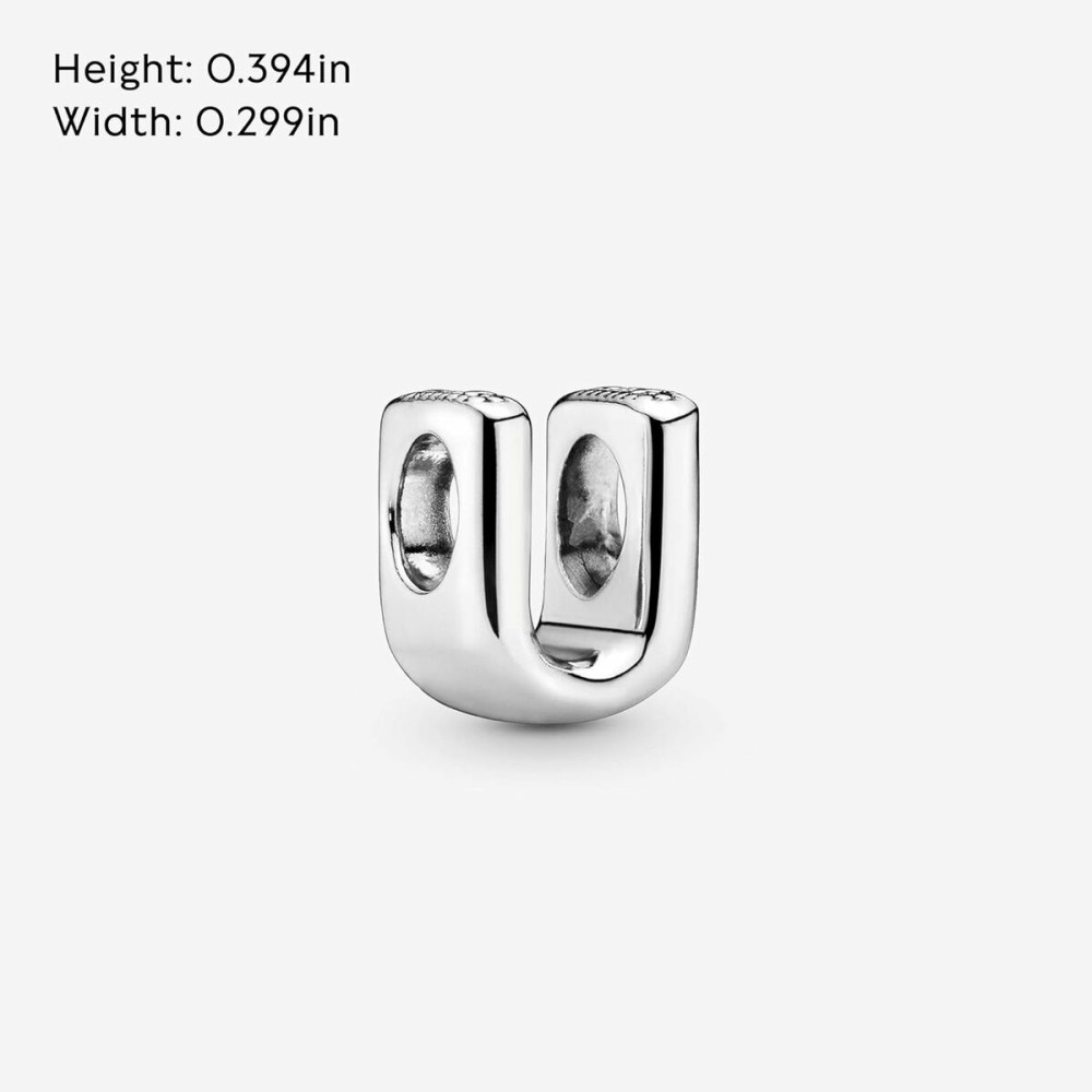 Damenperlen Pandora LETTER T SILVER Silberfarben