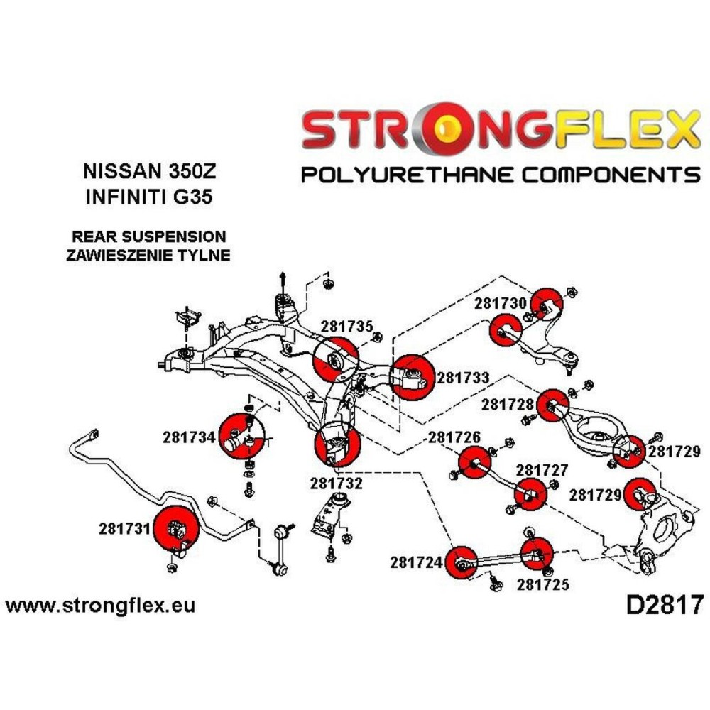 Silentblock Strongflex STF281734AX2 Arrière