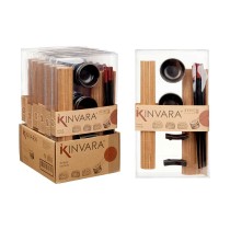 Sushi-Set Kinvara Schwarz natürlich Bambus Porcelæn 16,5 x 3 x 30 cm (8 Stücke) (6 Stück)