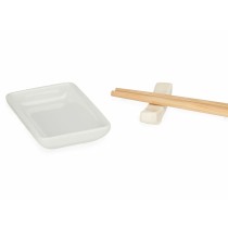 Sushi-Set Kinvara Weiß Bambus Porzellan 27,5 x 2,5 x 20,5 cm 19,5 x 2,5 x 26,5 cm (12 Stücke) (6 Stück)