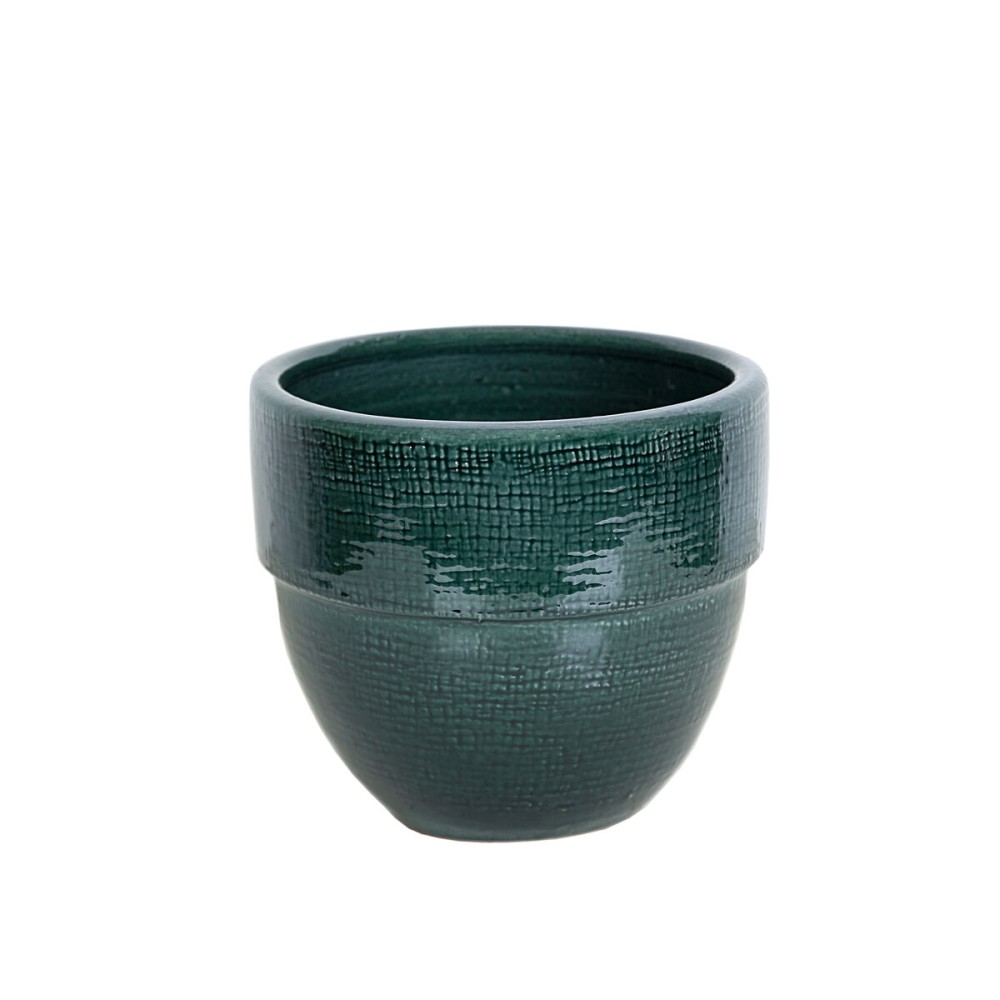 Planter Romimex Green Ceramic 19 x 16 x 19 cm