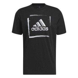 Herren Kurzarm-T-Shirt Adidas Schwarz (S)