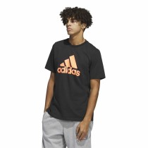 Herren Kurzarm-T-Shirt Adidas Logo Schwarz (L)