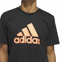 Herren Kurzarm-T-Shirt Adidas Logo Schwarz (L)