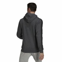 Sweat à capuche homme Adidas 3 Stripes Gris clair