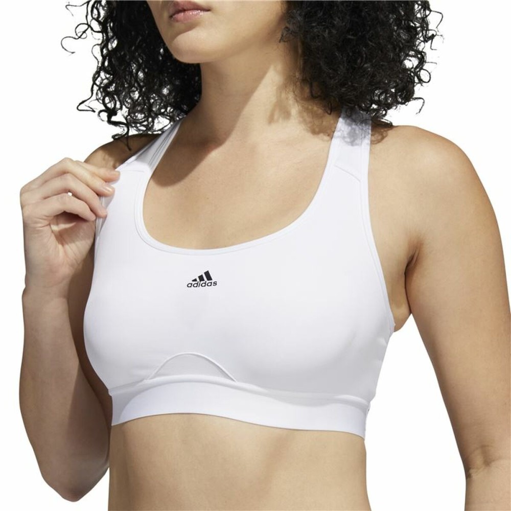 Soutien-gorge de Sport Adidas Pwr Ms Pd Blanc