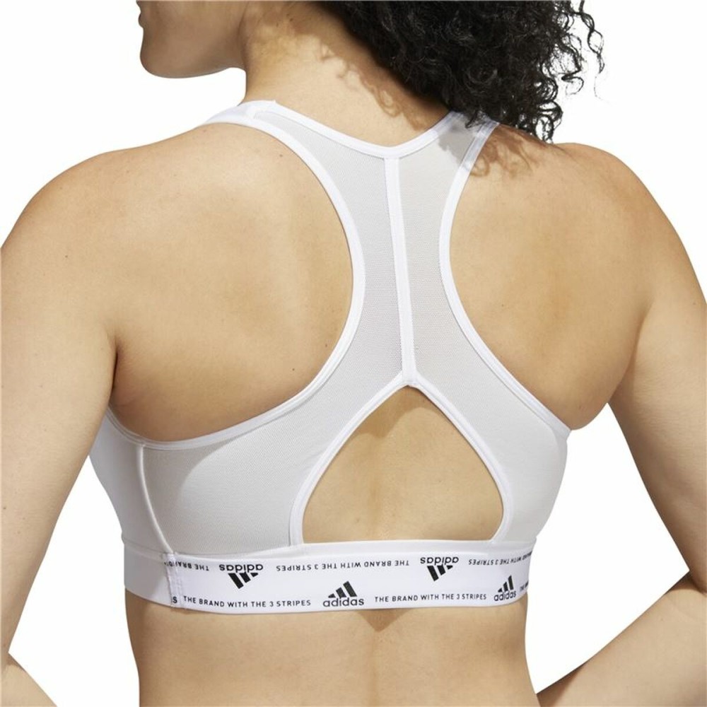 Soutien-gorge de Sport Adidas Pwr Ms Pd Blanc