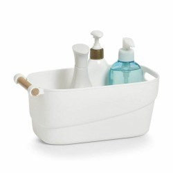 Multi-purpose basket Confortime White Wood Plastic 27 x 14,5 x 12 cm With handles (12 Units)