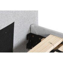 Bett Home ESPRIT Hellgrau 170 X 219 X 104 CM
