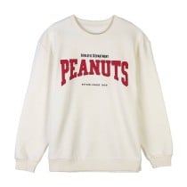 Damen Sweater ohne Kapuze Snoopy Beige S