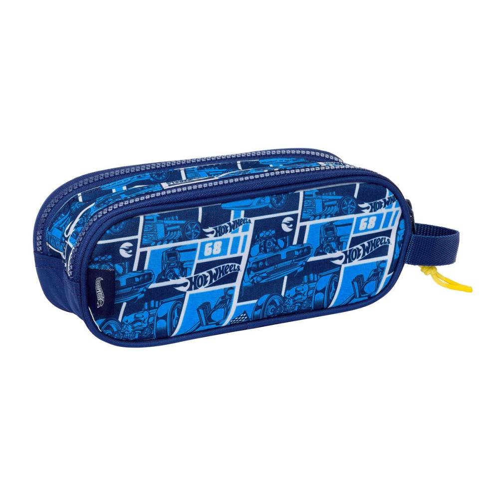 Zweifaches Mehrzweck-Etui Hot Wheels Sonny Marineblau 21 x 8 x 6 cm