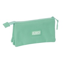 Trousse Fourre-Tout Triple Munich Basic Turquoise 22 x 12 x 3 cm