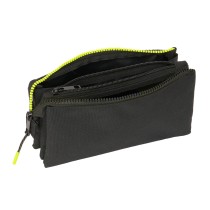 Trousse Fourre-Tout Triple Munich Beat Noir 22 x 12 x 3 cm