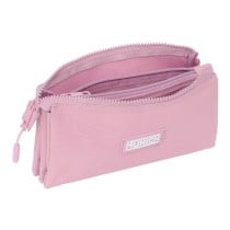 Trousse Fourre-Tout Triple Munich Basic Rose 22 x 12 x 3 cm