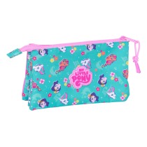 Trousse Fourre-Tout Triple My Little Pony Magic Rose Turquoise 22 x 12 x 3 cm