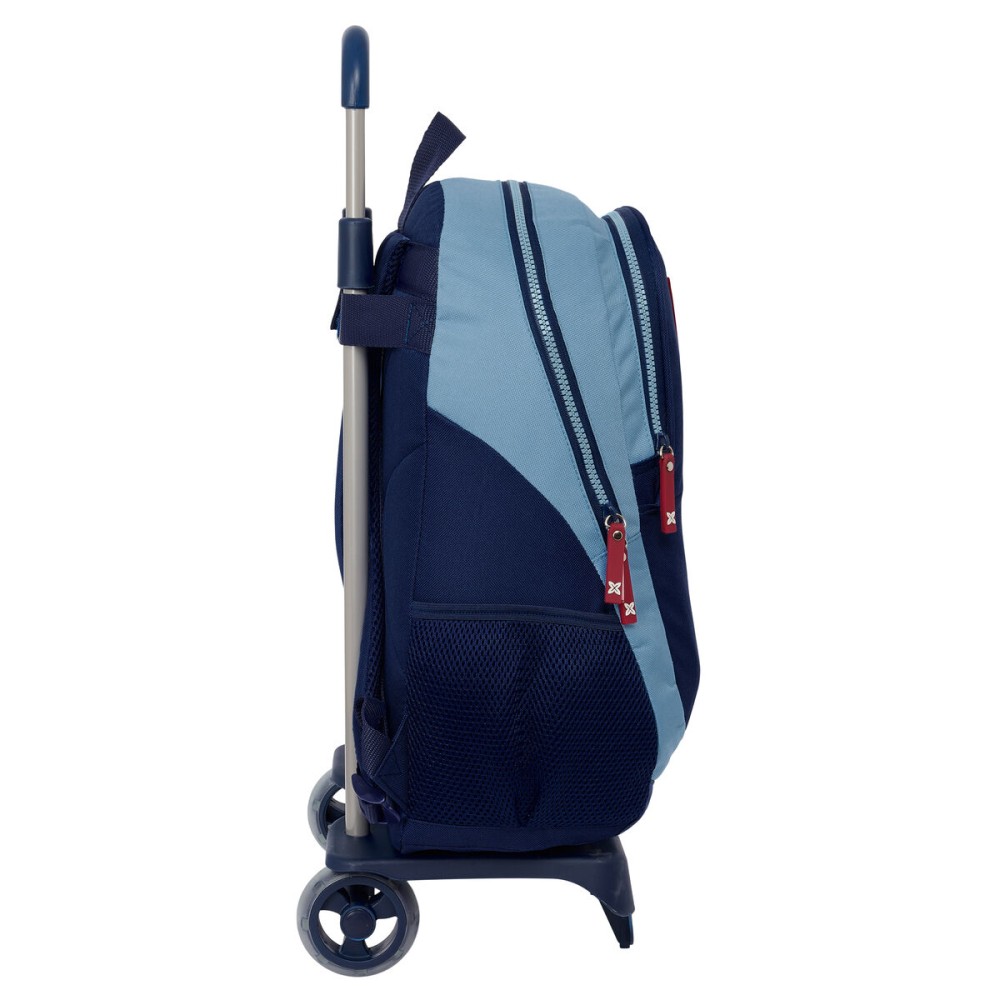 School Rucksack with Wheels Munich Royal Blue 32 x 44 x 16 cm