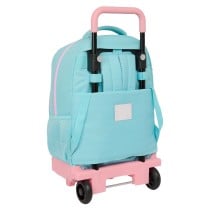 School Rucksack with Wheels Munich Heaven Sky blue 33 x 45 x 22 cm