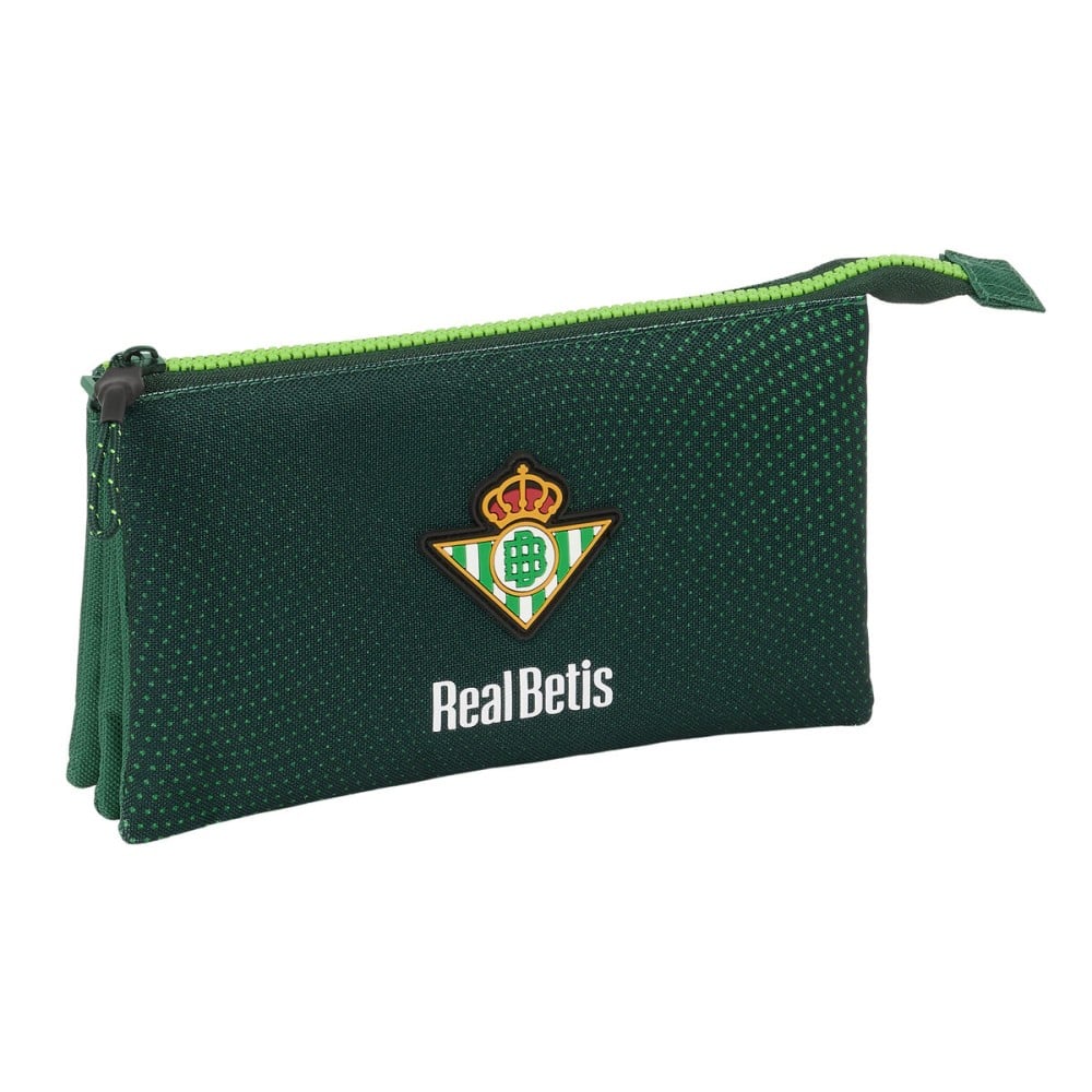 Trousse Fourre-Tout Triple Real Betis Balompié Vert 22 x 12 x 3 cm