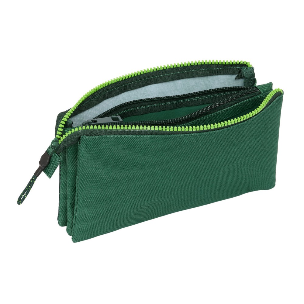 Trousse Fourre-Tout Triple Real Betis Balompié Vert 22 x 12 x 3 cm