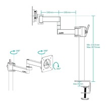 Bildschirm-Träger für den Tisch Arctic AEMNT00061A 43" 40"